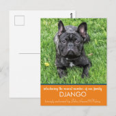 "Introductie" van ons Briefkaart voor nieuwe meded (Voorkant / Achterkant)