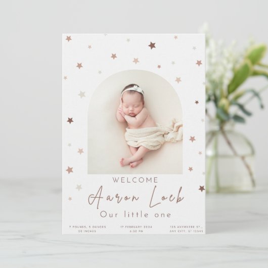 Introductie van ons kleine wonder: [naam van de ba aankondiging (Staand voorkant)