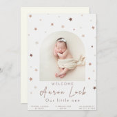 Introductie van ons kleine wonder: [naam van de ba aankondiging (Voorkant / Achterkant)