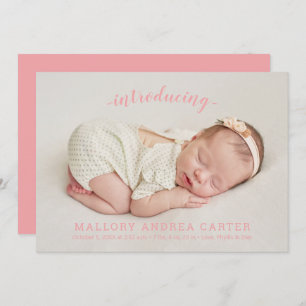 Introductie van onze aankondiging van de geboorte 