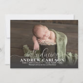 Introductie van onze aankondigingen van de geboort (Voorkant)