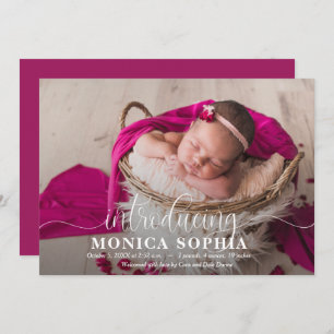 Introductie van onze aankondigingen van de geboort