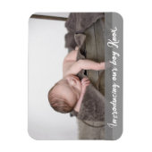 Introductie van onze jongen, Naam Baby Foto Magneet (Verticaal)
