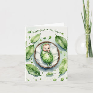 Introductie van onze kleine Peapod! geboorteaankon Kaart