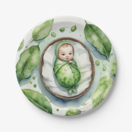 Introductie van onze kleine Peapod! Papieren Bordje