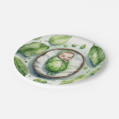 Introductie van onze kleine Peapod! Papieren Bordje (Gekanteld)