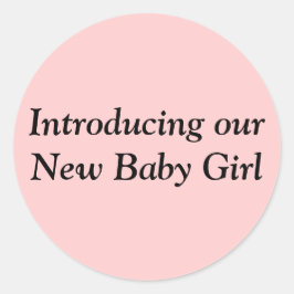 Introductie van onze New Baby Girl envelop seal Ronde Sticker