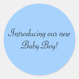 Introductie van onze nieuwe Baby Boy envelop seal Ronde Sticker