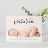 Introductie van Perfection Simple Script Photo Bir Aankondiging (Staand voorkant)