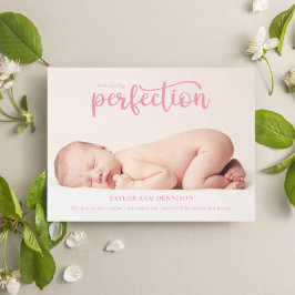 Introductie van Perfection Simple Script Photo Bir Aankondiging