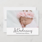 Introductie van Script Baby Photo Heart Kaart (Voorkant)