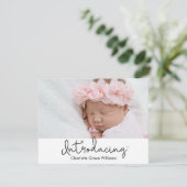 Introductie van Script Baby Photo Heart Kaart (Staand voorkant)