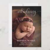 Introductie van Sweet Baby Photo Birth Announement (Voorkant)