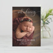 Introductie van Sweet Baby Photo Birth Announement (Staand voorkant)