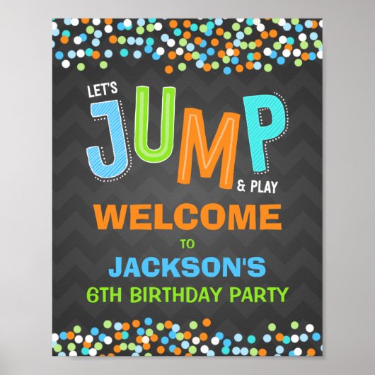 Introductie van Trampoline Birthday Party Supply W Poster (Voorkant)