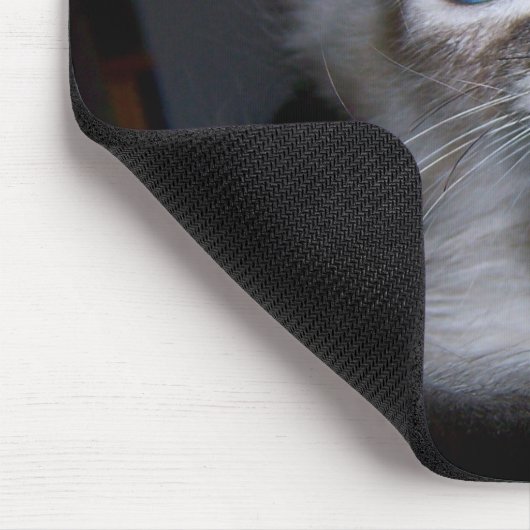 Introspectief Thinker Blue-Eyed Kitten Mousepad Muismat (Hoek)