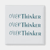 Introspective Bold Black and Blue Quote Art Magneet (Voorkant)