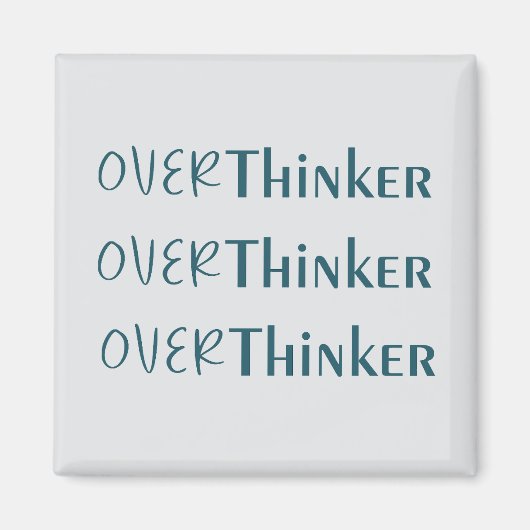 Introspective Bold Black and Blue Quote Art Magneet (Voorkant)