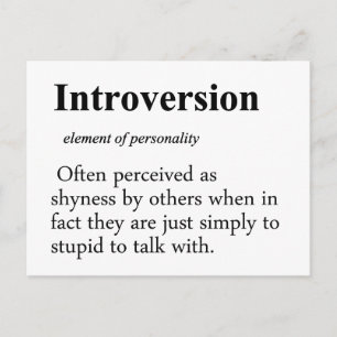 Introversion Definition Typo Version Briefkaart