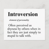 Introversion Definition Typo Version Briefkaart (Voorkant)