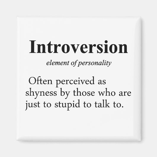 Introversion Definition Typo Version Magneet (Voorkant)