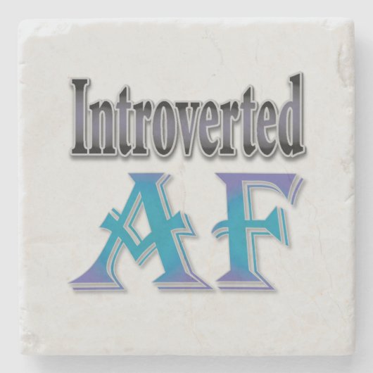 Introvert AF Stenen Onderzetter (Voorkant)