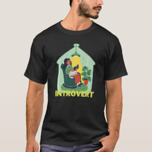 Introvert anti-sociaal Lijst voor de geest Introv T-shirt