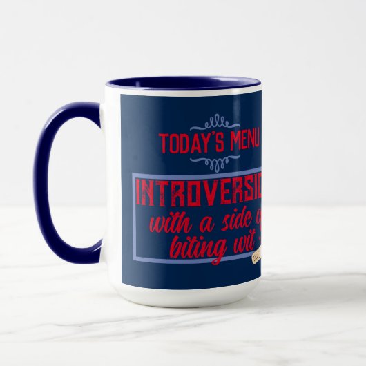 Introvert anti sociale eenling bijten met sarcasme mok (Links)