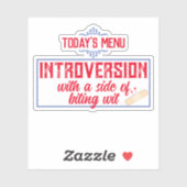 Introvert anti sociale eenling bijten met sarcasme sticker (Vel)