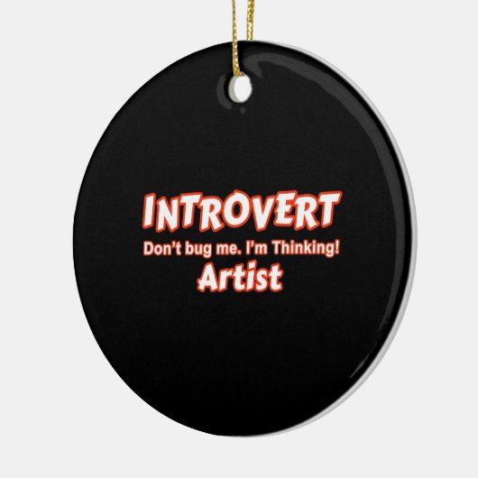 Introvert Artiest Keramisch Ornament (Links)