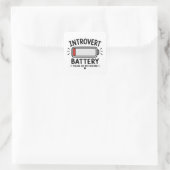 Introvert Batterij Gelieve Niet Storen Sticker (Tas)