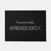Introvert Binnen Benadering Zachtjes Grappige Intr Deurmat (Voorkant)