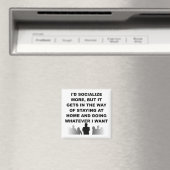Introvert Blijf Thuis Grappige Koelkastmagneet Magneet (Insitu (Vaatwasser))