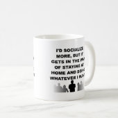 Introvert Blijf Thuis Grappige Mok of Reisbeker (Voorkant rechts)