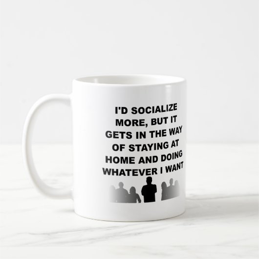 Introvert Blijf Thuis Grappige Mok of Reisbeker (Links)