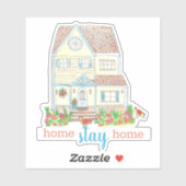 Introvert Blijf thuis Sticker (Vel)