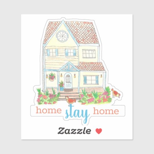 Introvert Blijf thuis Sticker (Vel)