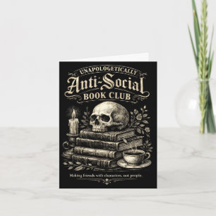 Introvert boekenclub grappige boekenwurmen sociaal kaart