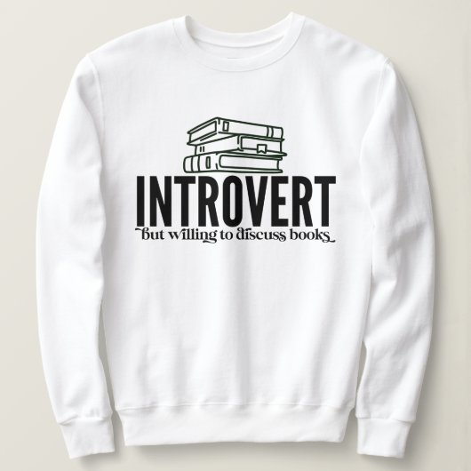 Introvert Book Lover Trui (Design voorkant)
