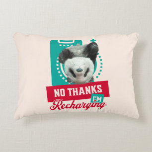 Introvert Burn-out Panda Sociale Batterij Ontwerp Accent Kussen