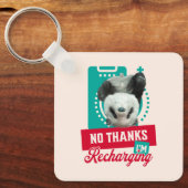 Introvert Burn-out Panda Sociale Batterij Ontwerp Sleutelhanger (Voorkant)