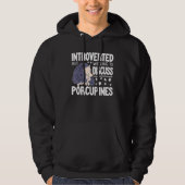 Introvert But Willing to discuss Porcupines funny Hoodie (Voorkant)