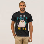 Introvert Cat Funny introverte koffiedrinker T-shirt (Voorkant volledig)