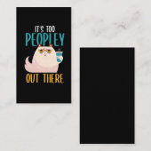 Introvert Cat Funny introverte koffiedrinker Visitekaartje (Voorkant / Achterkant)