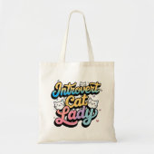 Introvert Cat Lady Canvas tas (Voorkant)