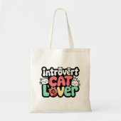 Introvert Cat Lover Canvas tas (Voorkant)