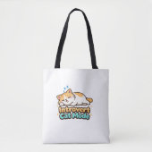 Introvert Cat Mode Funny Tote Bag (Voorkant)