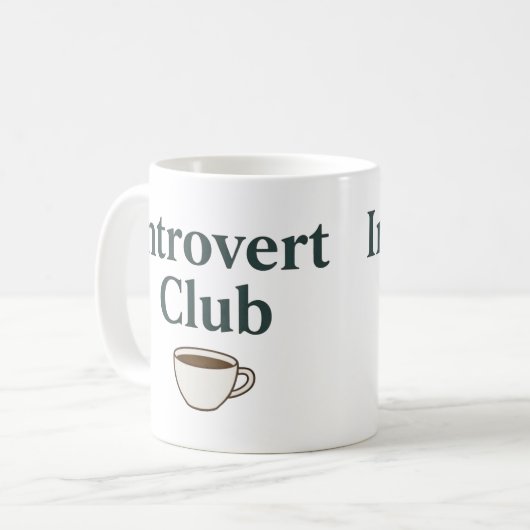 Introvert Club – Esthetische Mok (Voorkant links)