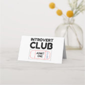 Introvert Club Geef één ticket grappig toe Plaatskaartje (Voorkant)