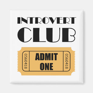 Introvert Club geeft een kaartenkaartje toe Magneet